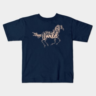 Wild & Free | Typography Design Kids T-Shirt